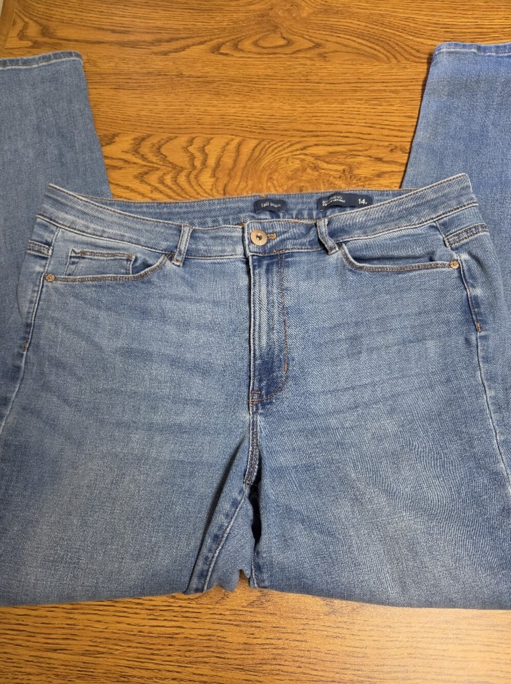 J Jill  Light Wash Boyfriend Straight Leg Denim Jeans - Size 14